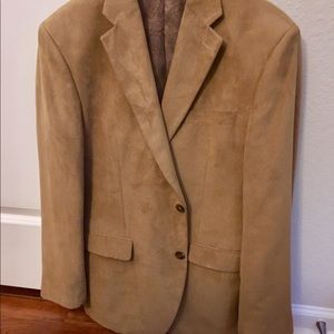 CHAPS men’s tan/camel micro suede blazer 38R
